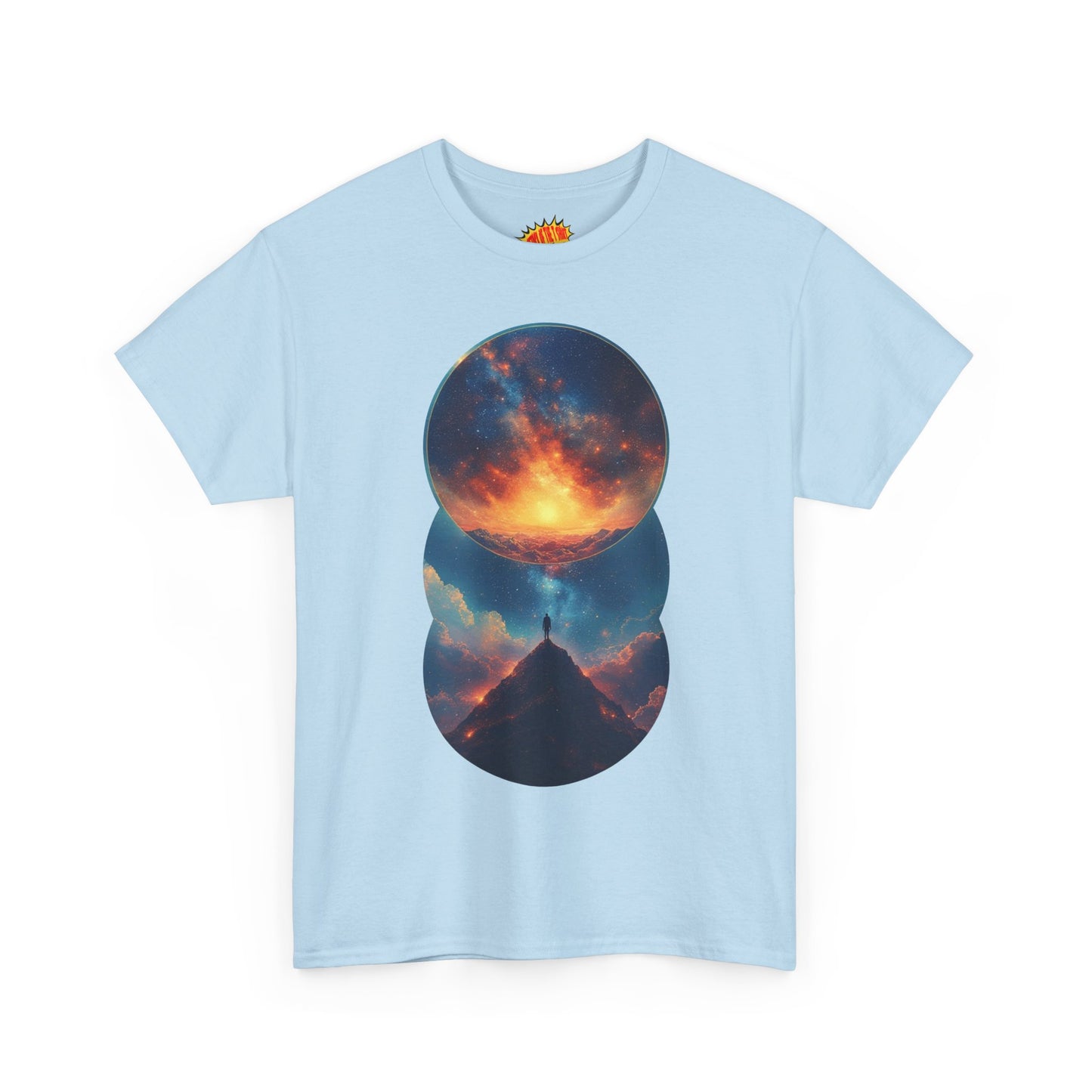 Round Cosmic Galaxy Graphic Art Tee Shirt *Multiple Colors*