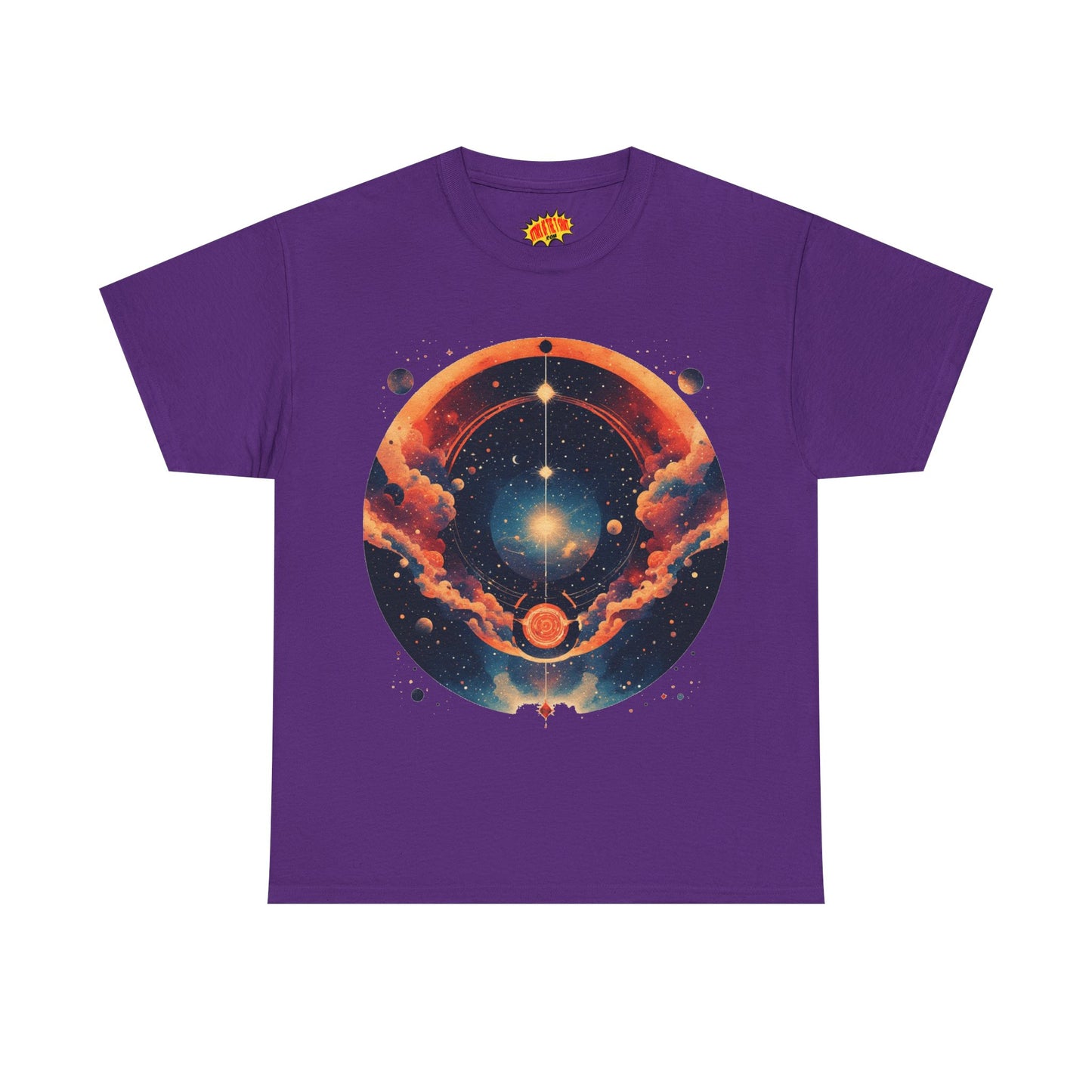 Round Galaxy Graphic Tee Shirt *Multiple Colors*