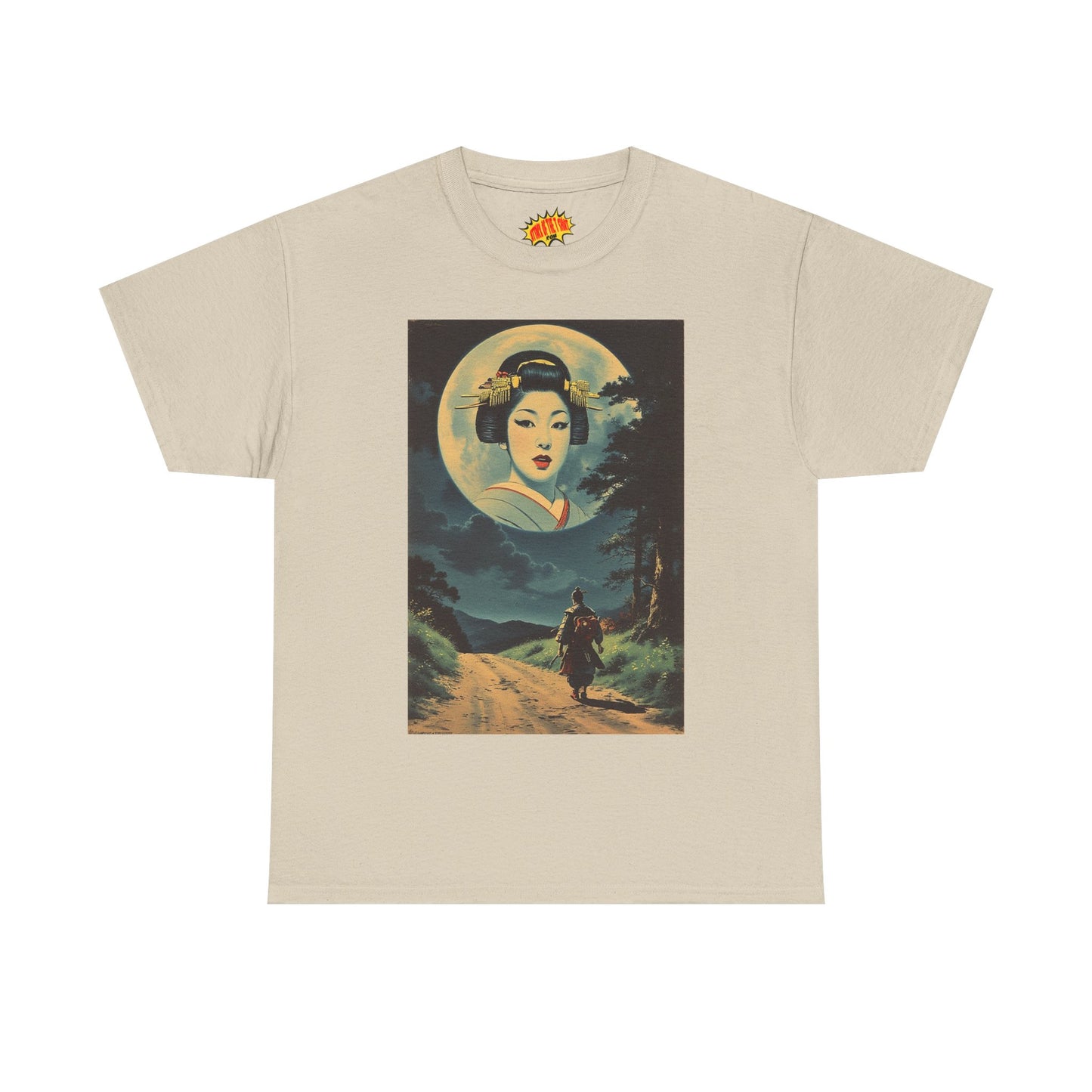 Night Traveller w/Full Moon Geisha Woman T-Shirt *Multiple Colors*