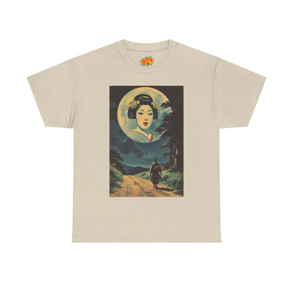 Night Traveller w/Full Moon Geisha Woman T-Shirt