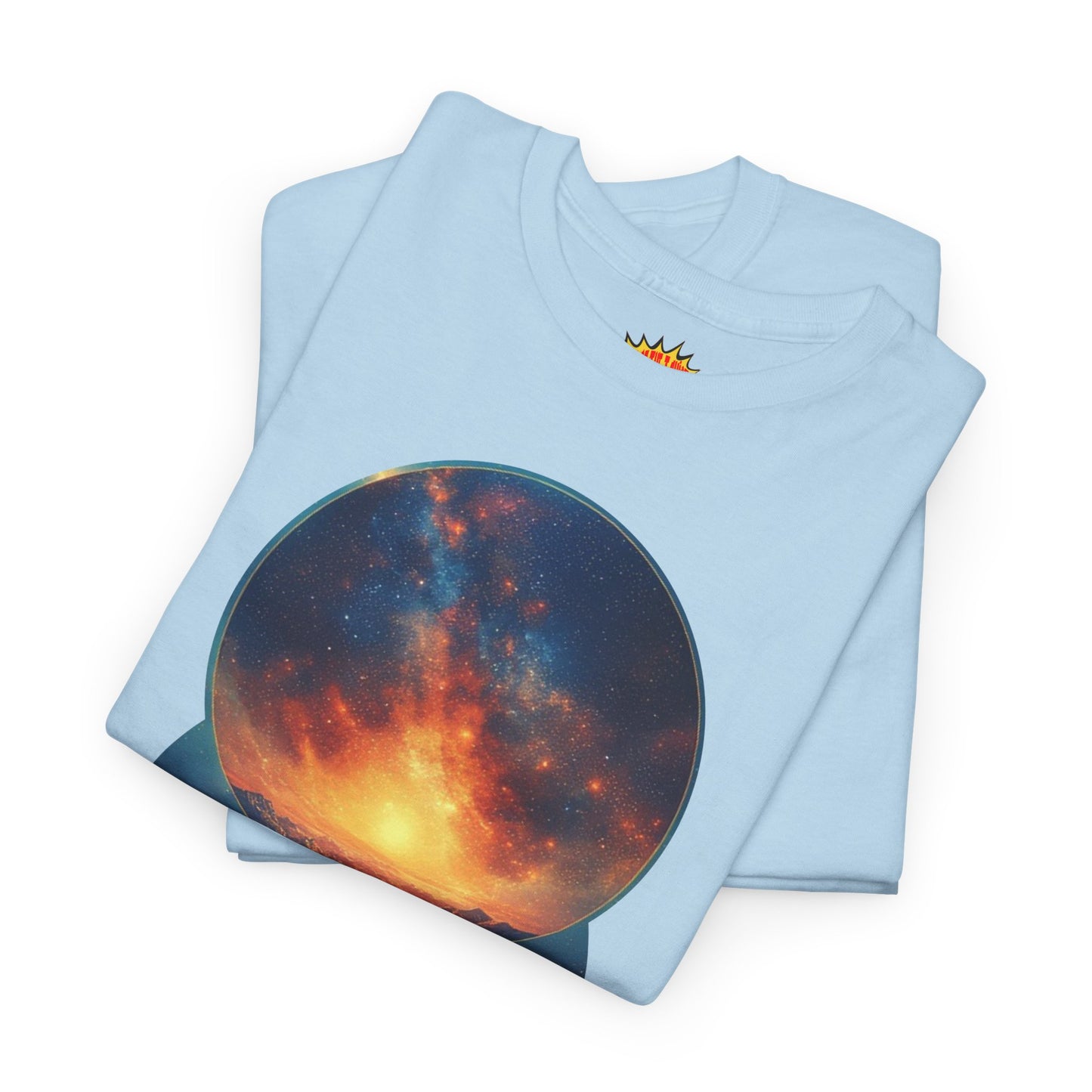 Round Cosmic Galaxy Graphic Art Tee Shirt *Multiple Colors*