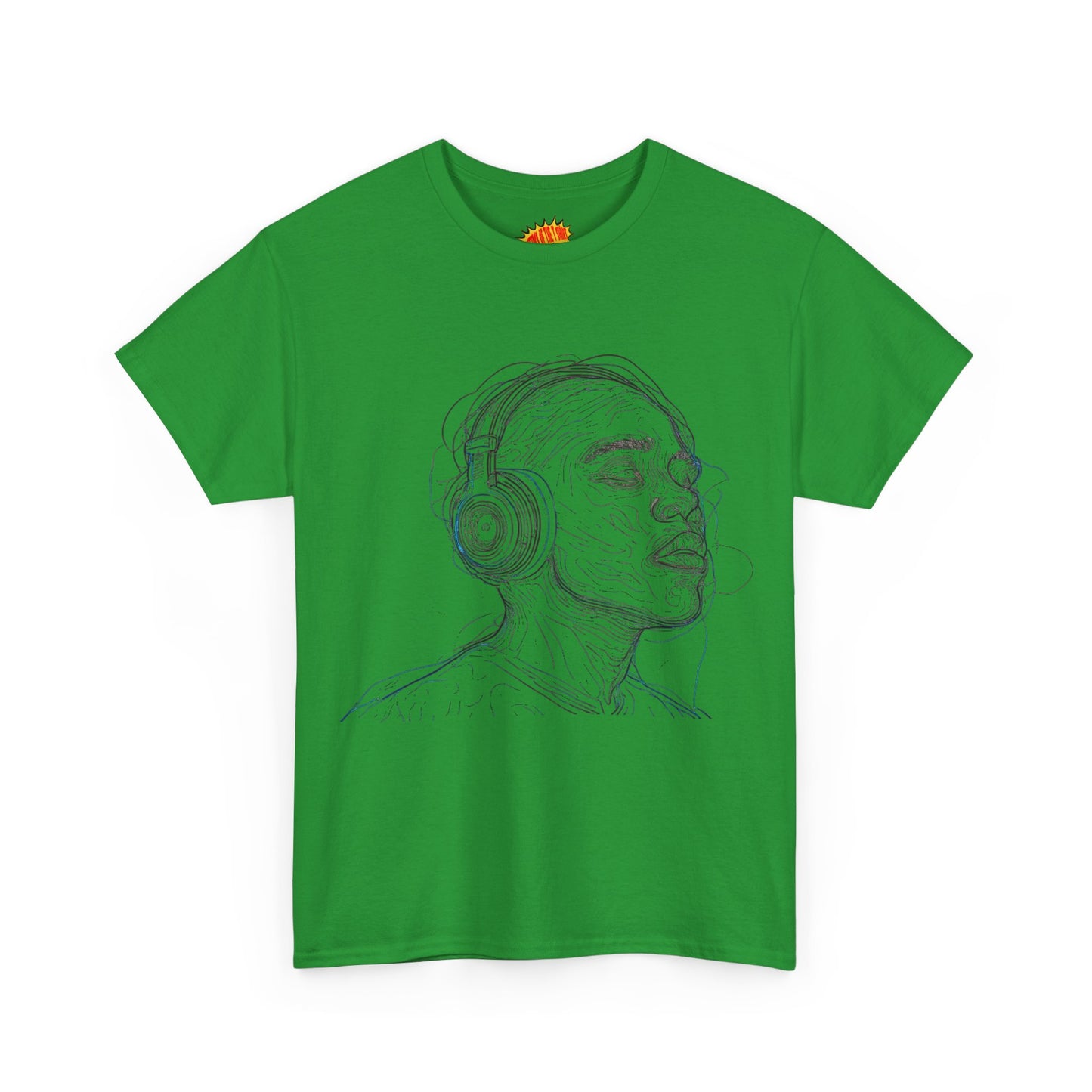 Line Drawing Portrait Graphic Music Art Tee Shirt *Multiple Colors*
