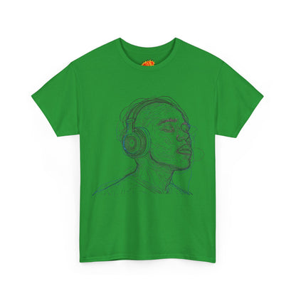 Line Drawing Portrait Graphic Music Art Tee Shirt