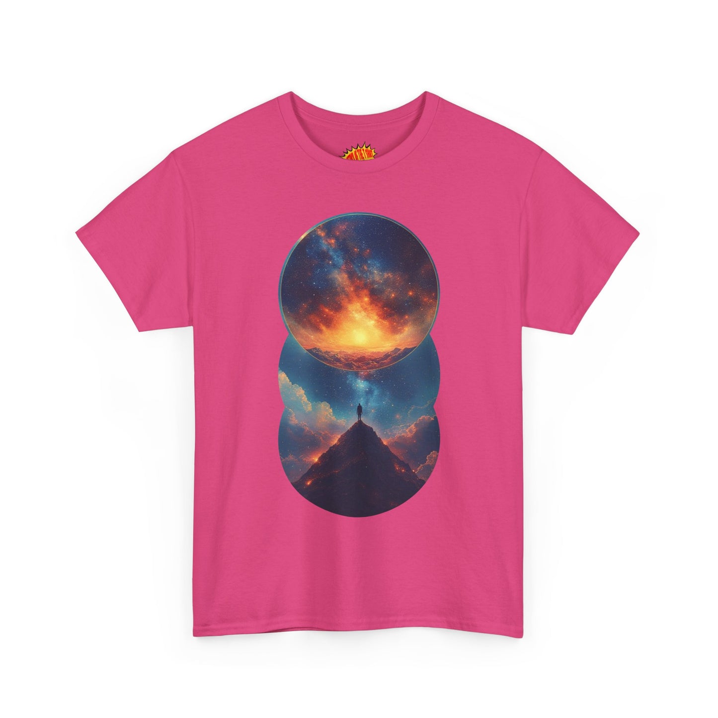 Round Cosmic Galaxy Graphic Art Tee Shirt *Multiple Colors*