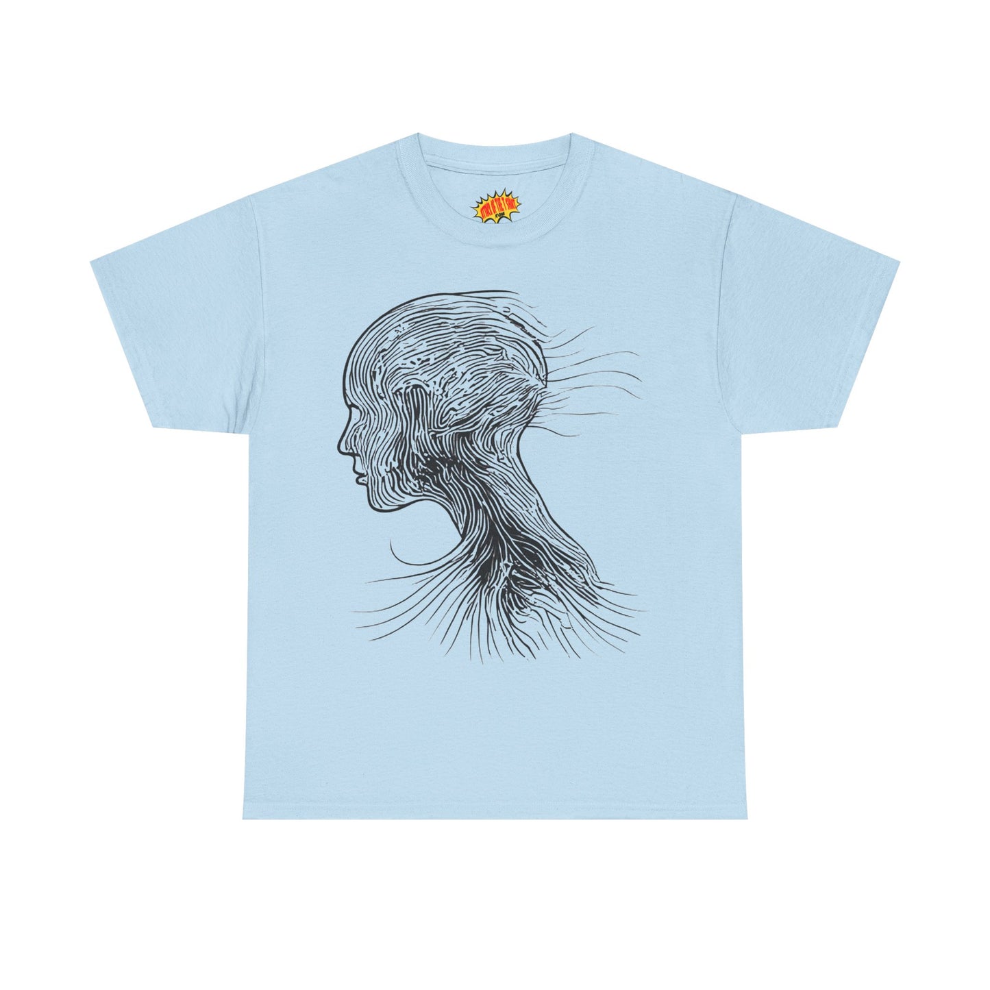 Face Silhouette Line Drawing Graphic Art Tee Shirt *Multiple Colors*