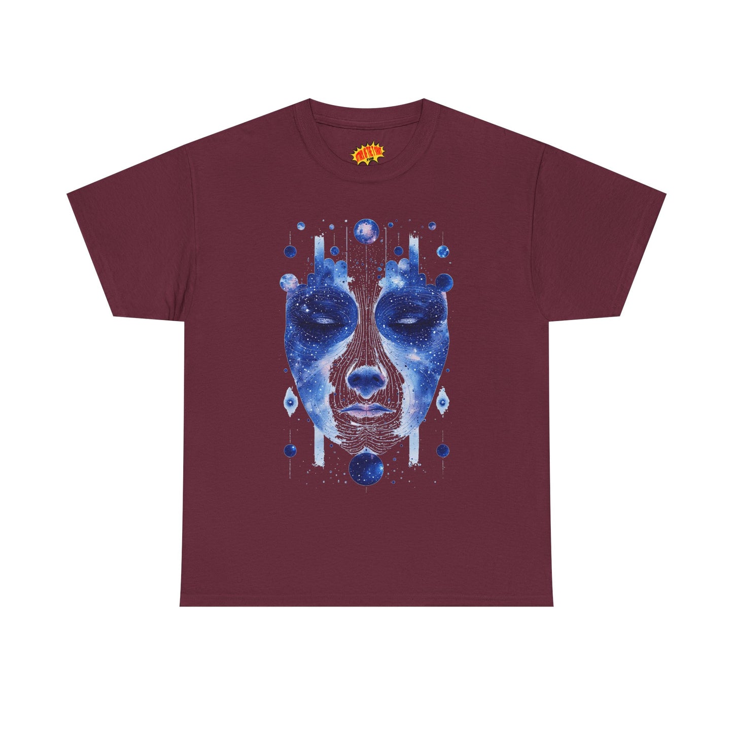Cosmic Face Galaxy Graphic Space Art Tee Shirt *Multiple Colors*