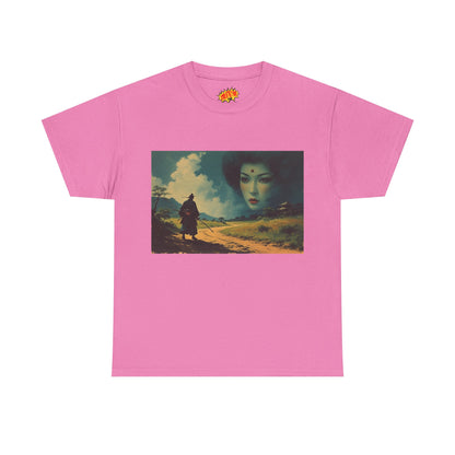 Walking Samurai w/Sky Geisha Woman T-Shirt