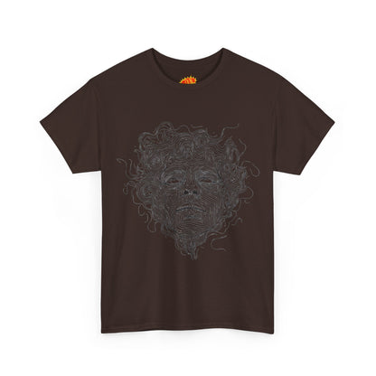 Human Face Line Drawing Graphic Art Tee Shirt