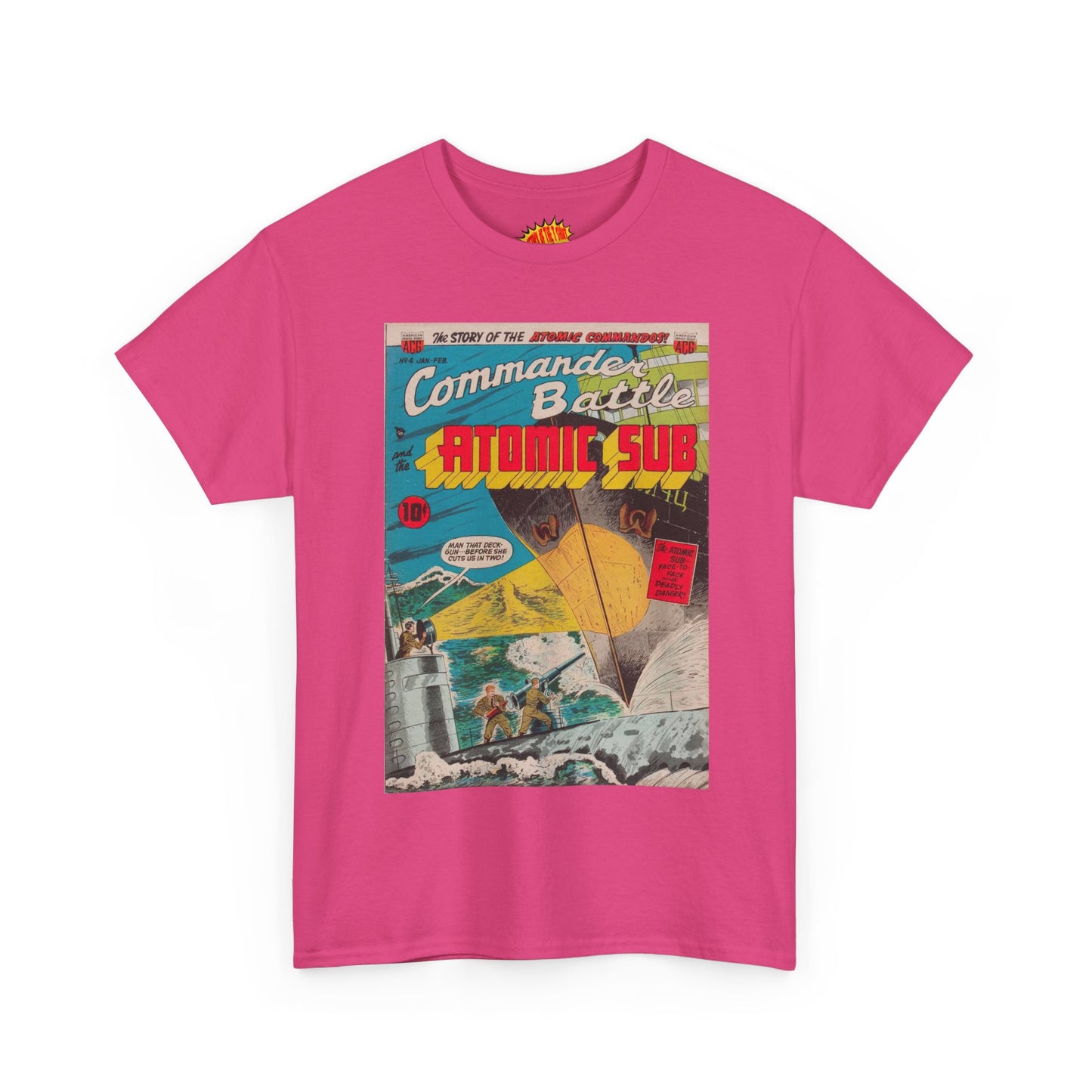 Commander Battle Atomic Sub No. 4 Comic Tee Shirt *Multiple Colors*