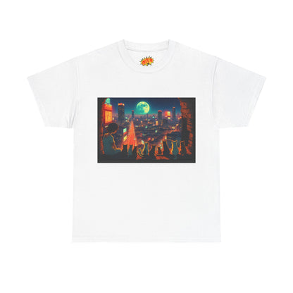 Anime Cityscape Scene w/Cats T-Shirt