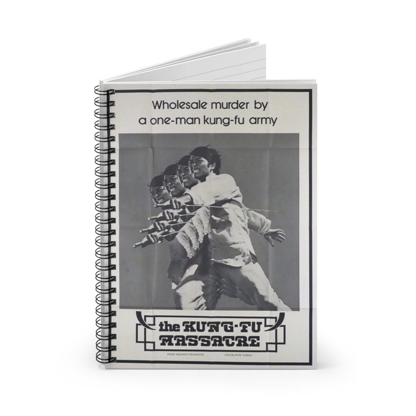 The Kung-Fu Massacre - Vintage Movie Poster Notebook