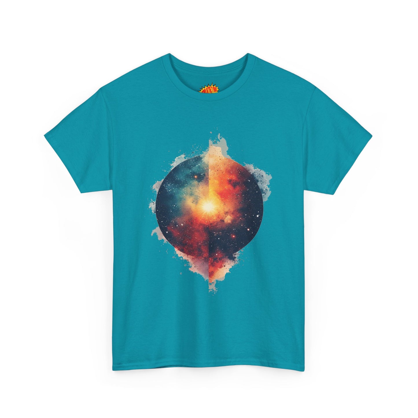 Round Galaxy w/Nebula Graphic Art Tee Shirt *Multiple Colors*