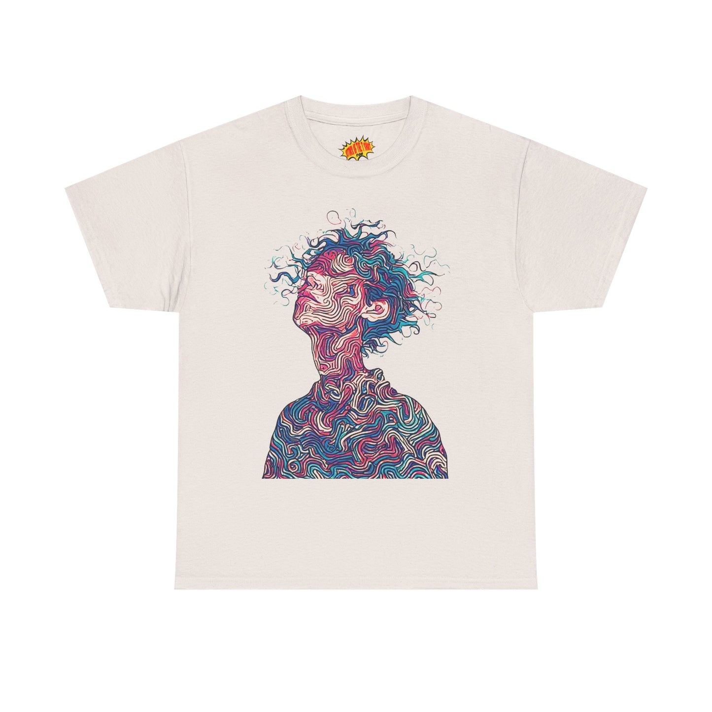 Line Drawing Multicolor Human Graphic Art Tee Shirt *Multiple Colors*
