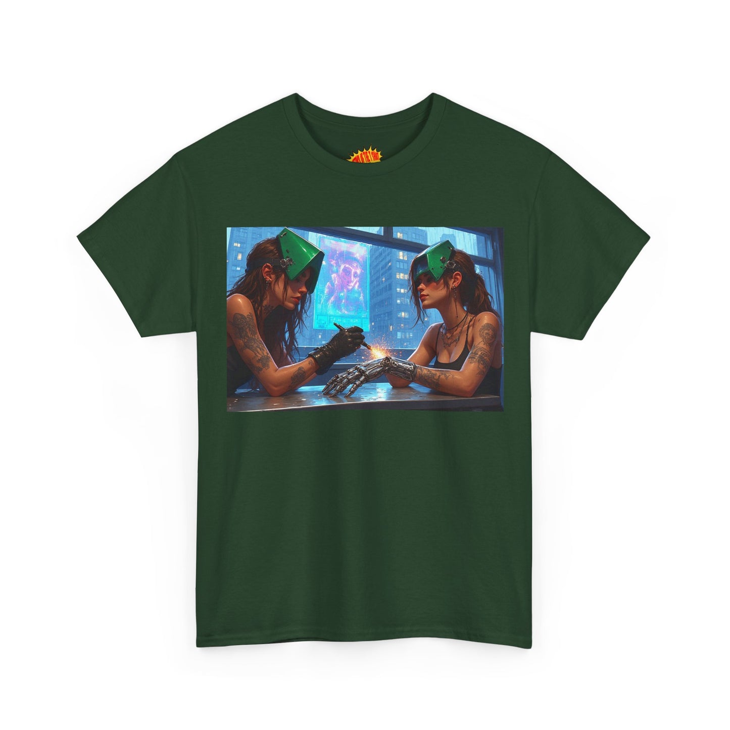 Cyberpunk Robot Hand Repair Scene T-Shirt *Multiple Colors*