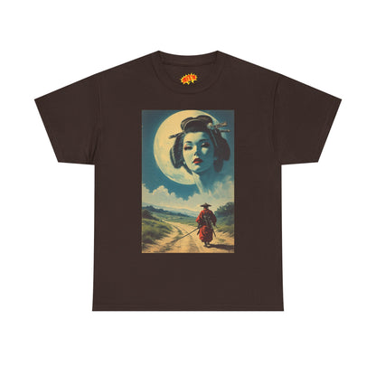 Travelling Samurai w/Moon Geisha Woman T-Shirt