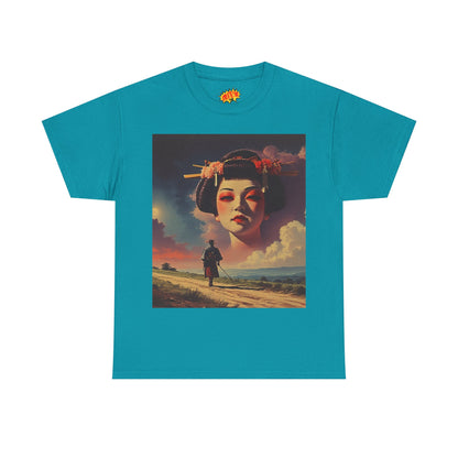 Travelling Samurai w/Sky Geisha Woman T-Shirt