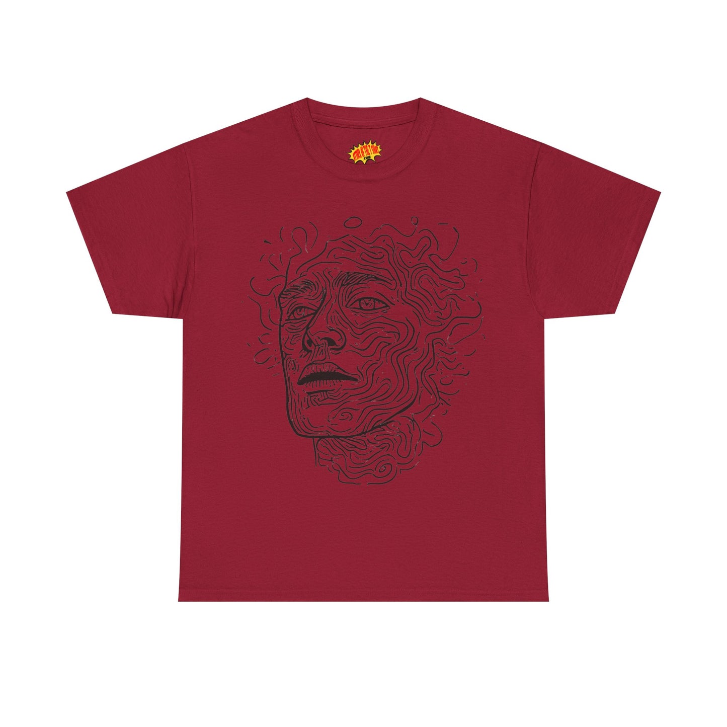Human Face Line Drawing Portrait Graphic Art Tee Shirt *Multiple Colors*