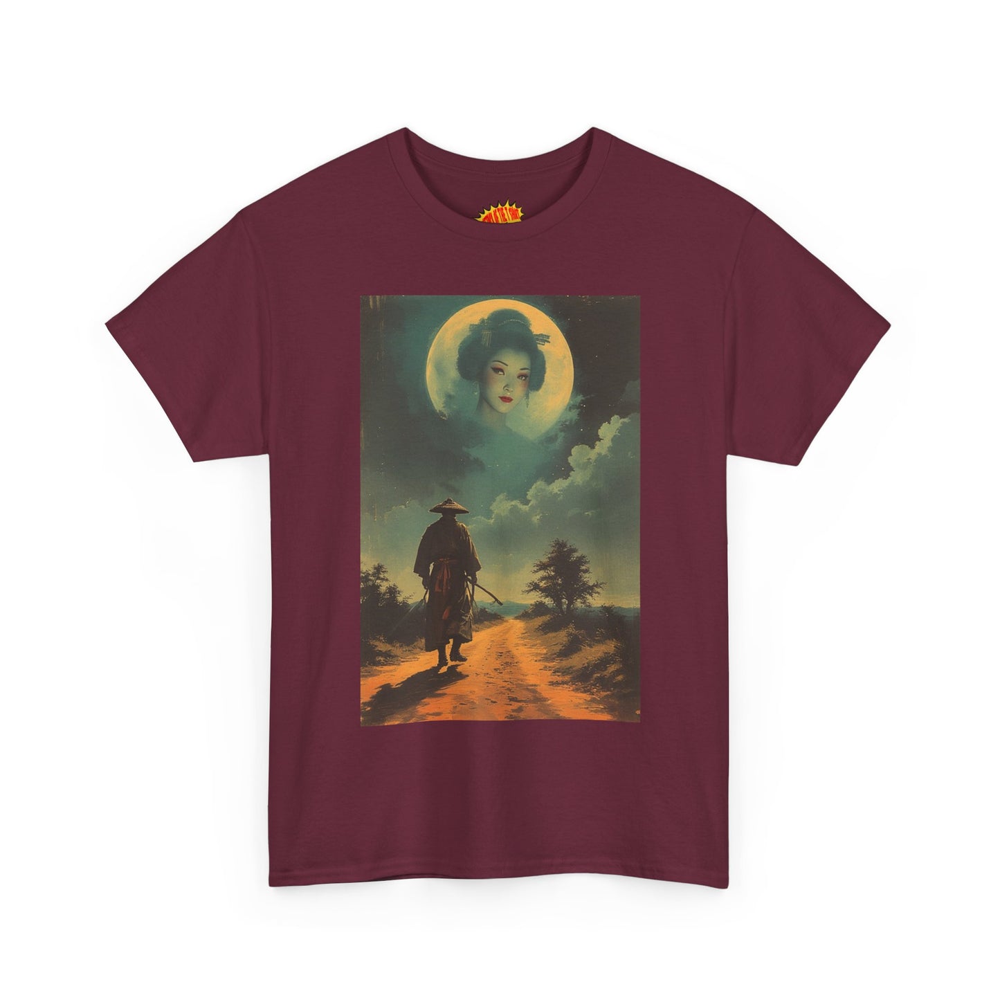 Walking Samurai w/Full Moon Woman T-Shirt *Multiple Colors*