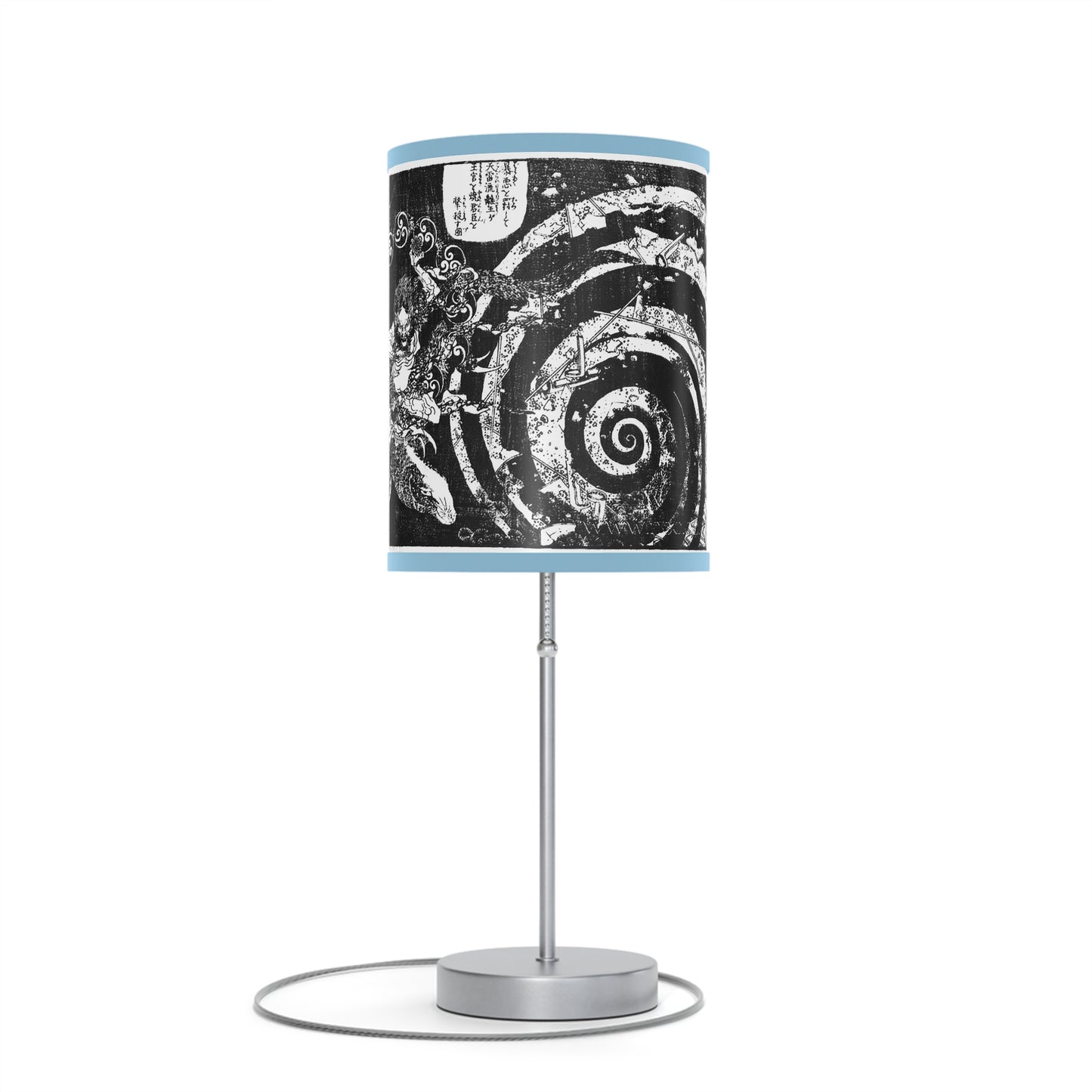 Destruction by Hokusai Japanese Woodcut Lamp
