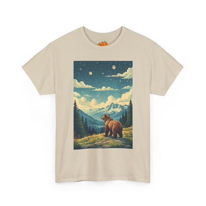 Mountain Bear Double Moon Scene T-Shirt