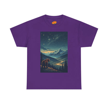 Mountain Bear Aurora Scene T-Shirt