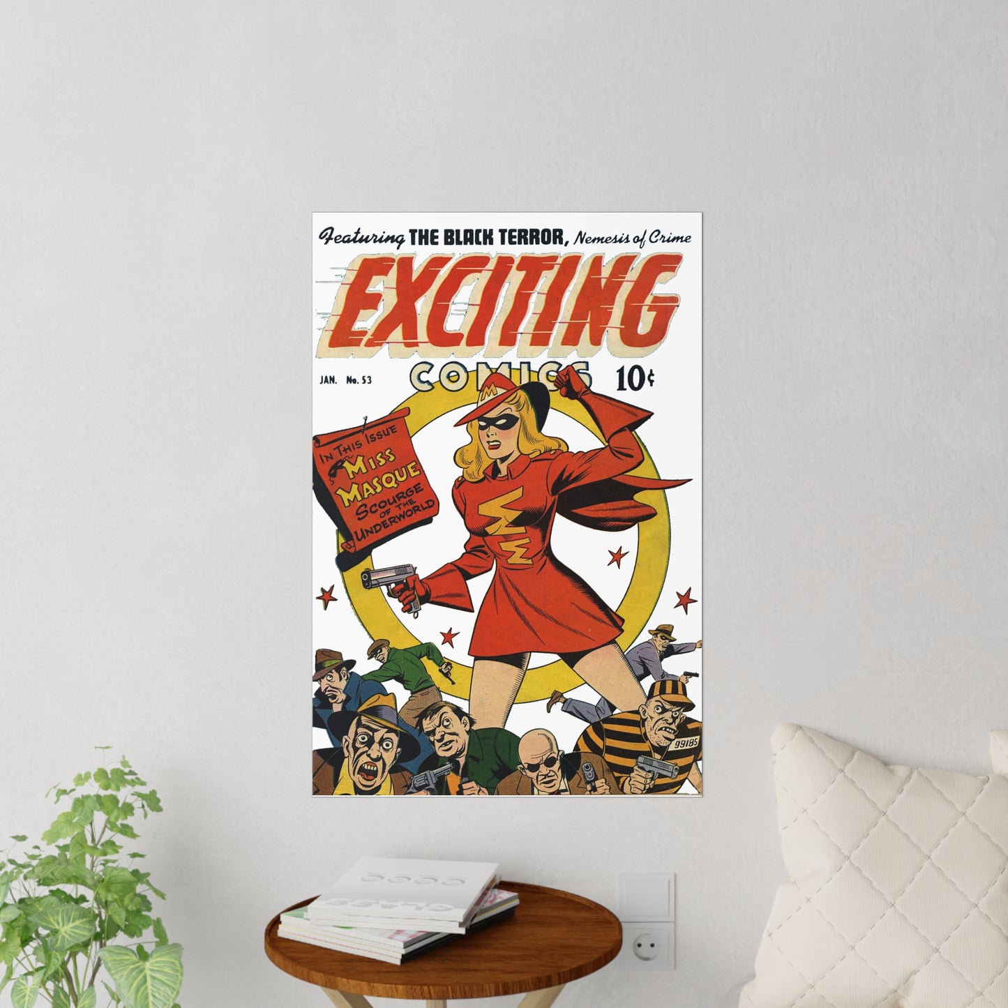 Exciting Comics #53 feat. Miss Masque Wall Decal *Many Sizes Available*