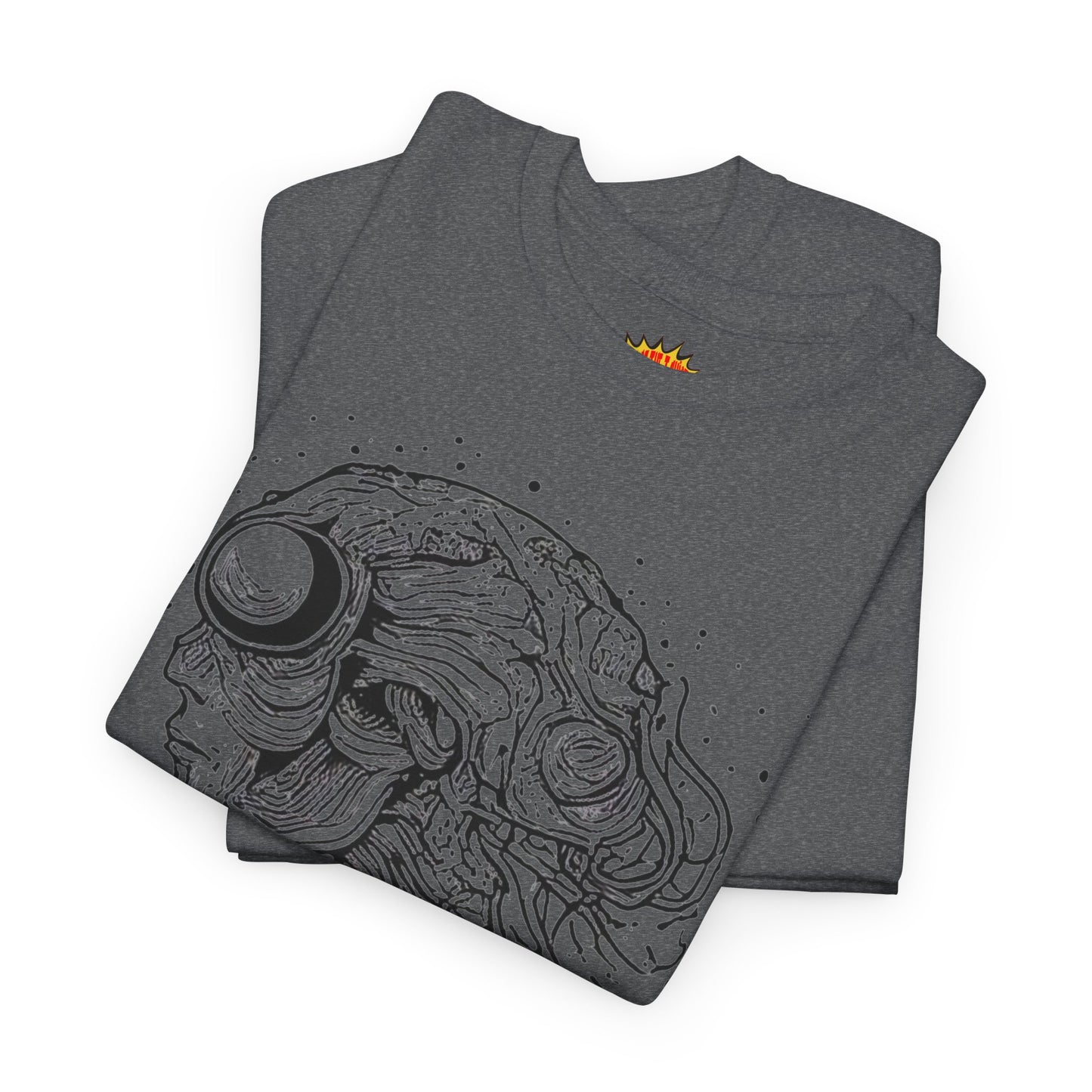 Humanoid Line Drawing Face Graphic Art Tee Shirt *Multiple Colors*
