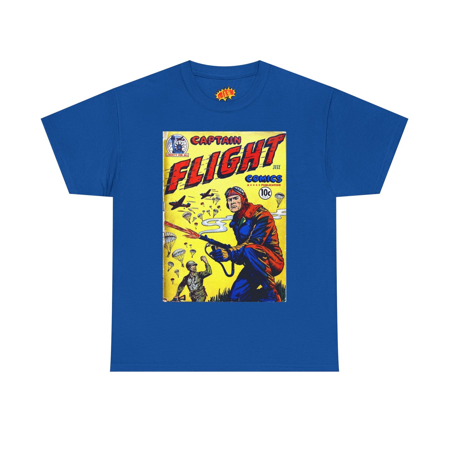 Captain Flight July Comic Tee Shirt *Multiple Colors*