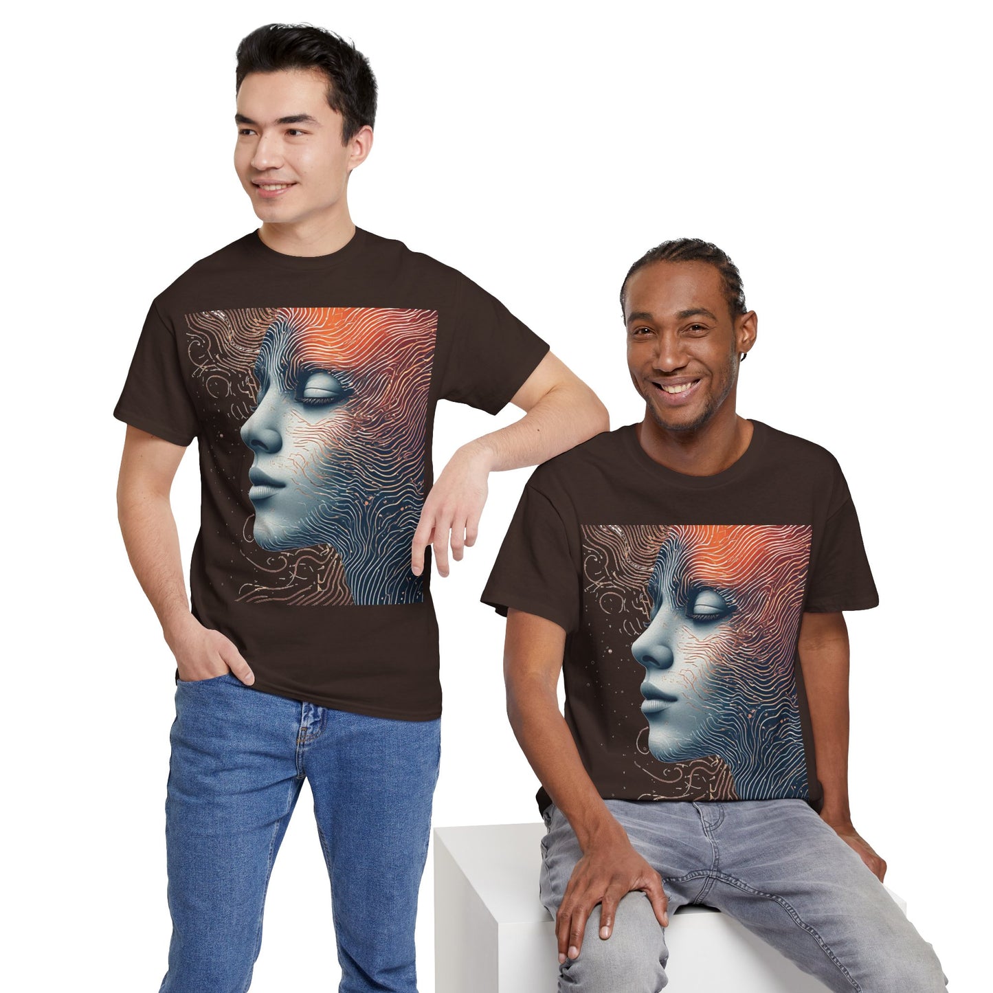 Graphic Art Face Tee Shirt *Multiple Colors*