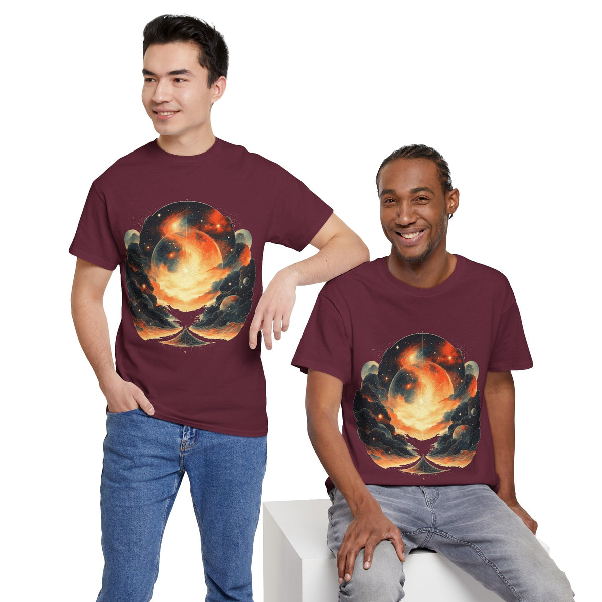 Moonscape w/Clouds Graphic Tee Shirt