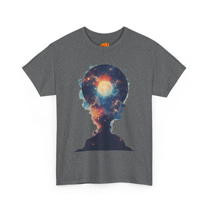Abstract Galaxy Nebula Art w/Face Graphic Tee Shirt