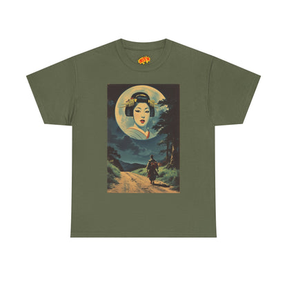 Night Traveller w/Full Moon Geisha Woman T-Shirt