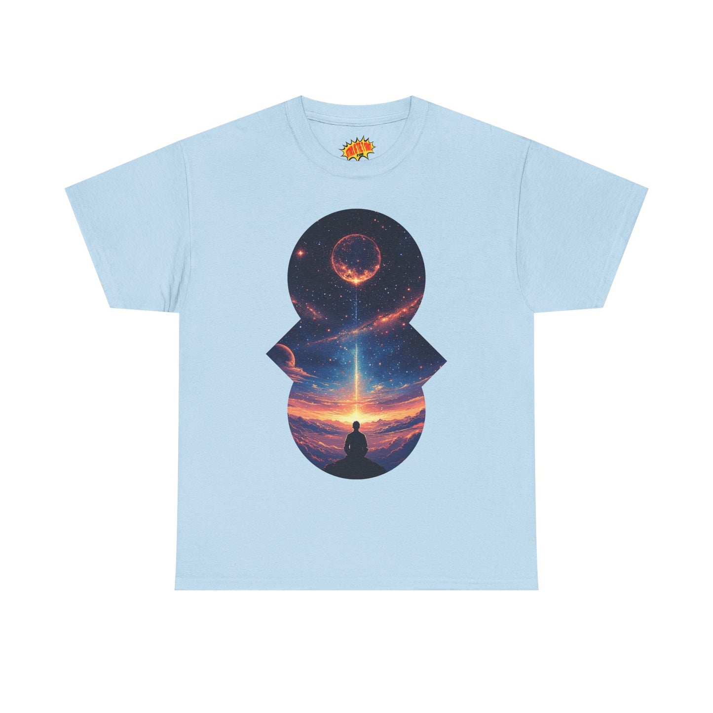 Cosmic Meditation w/Planet Space Graphic Art Tee Shirt *Multiple Colors*