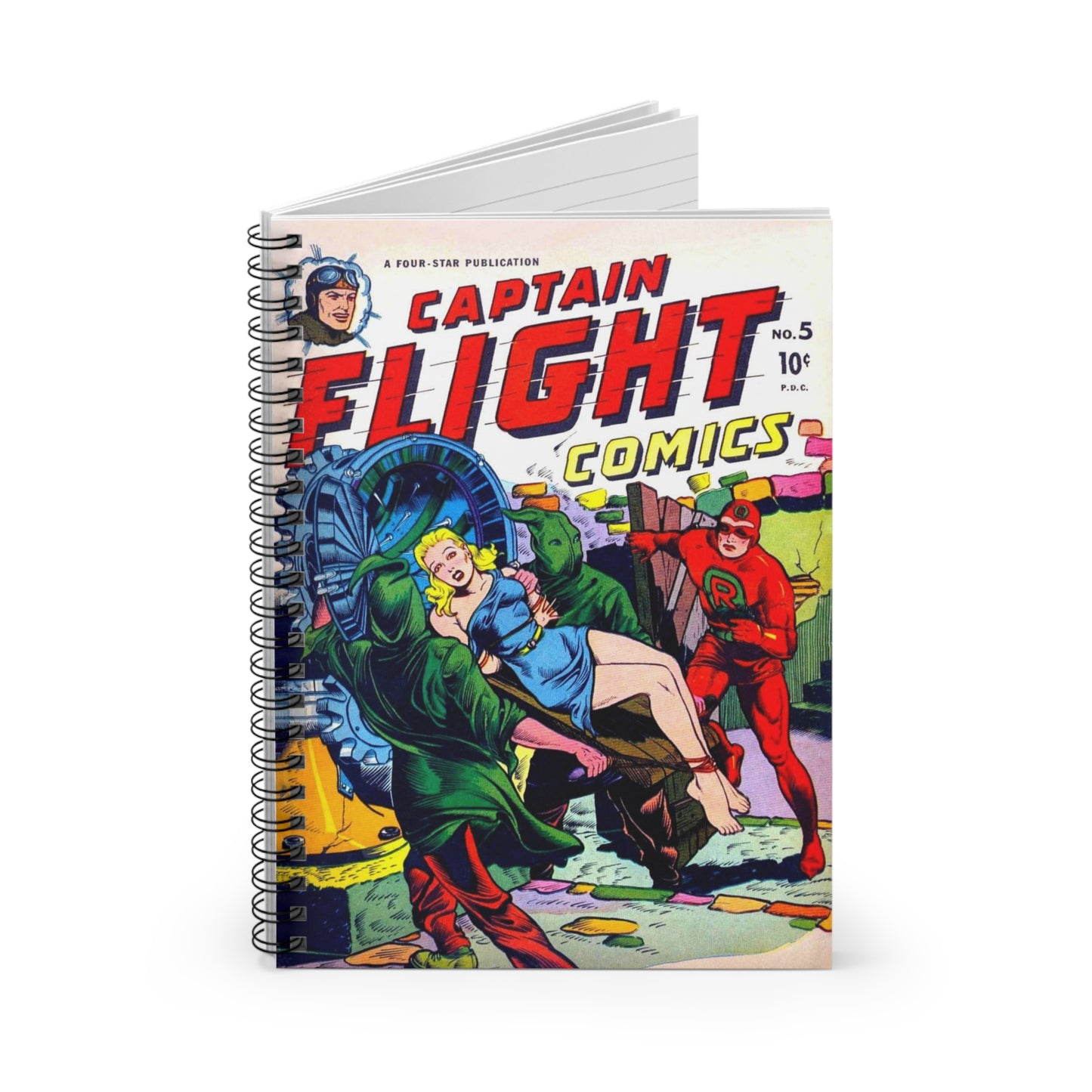 Captain Flight No. 5 Comic Book Cover Notebook