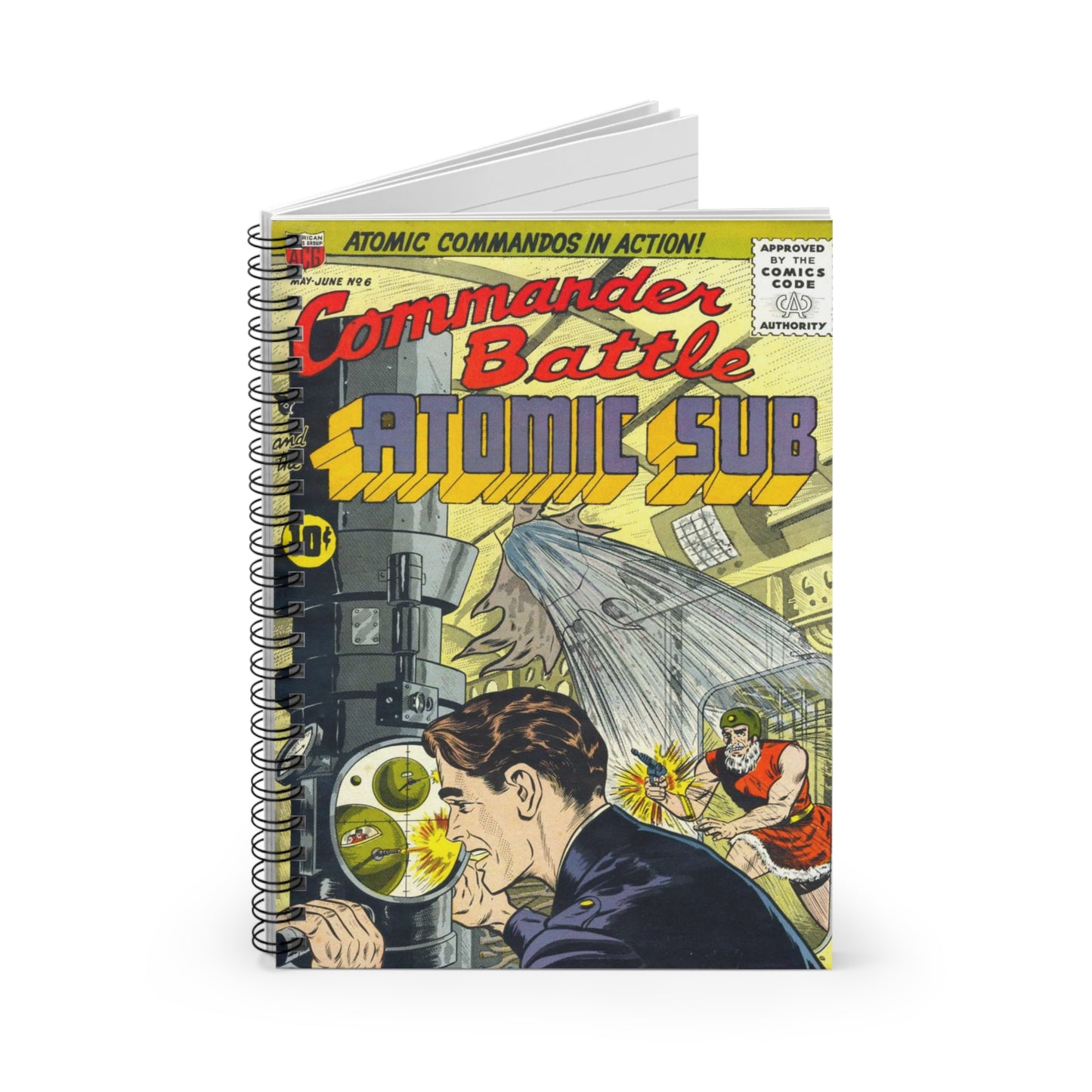 Commander Battle Atomic Sub No. 6 Comic Book Cover Notebook