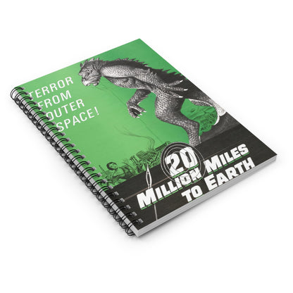 20 Million Miles to Earth - Vintage Movie Poster Notebook