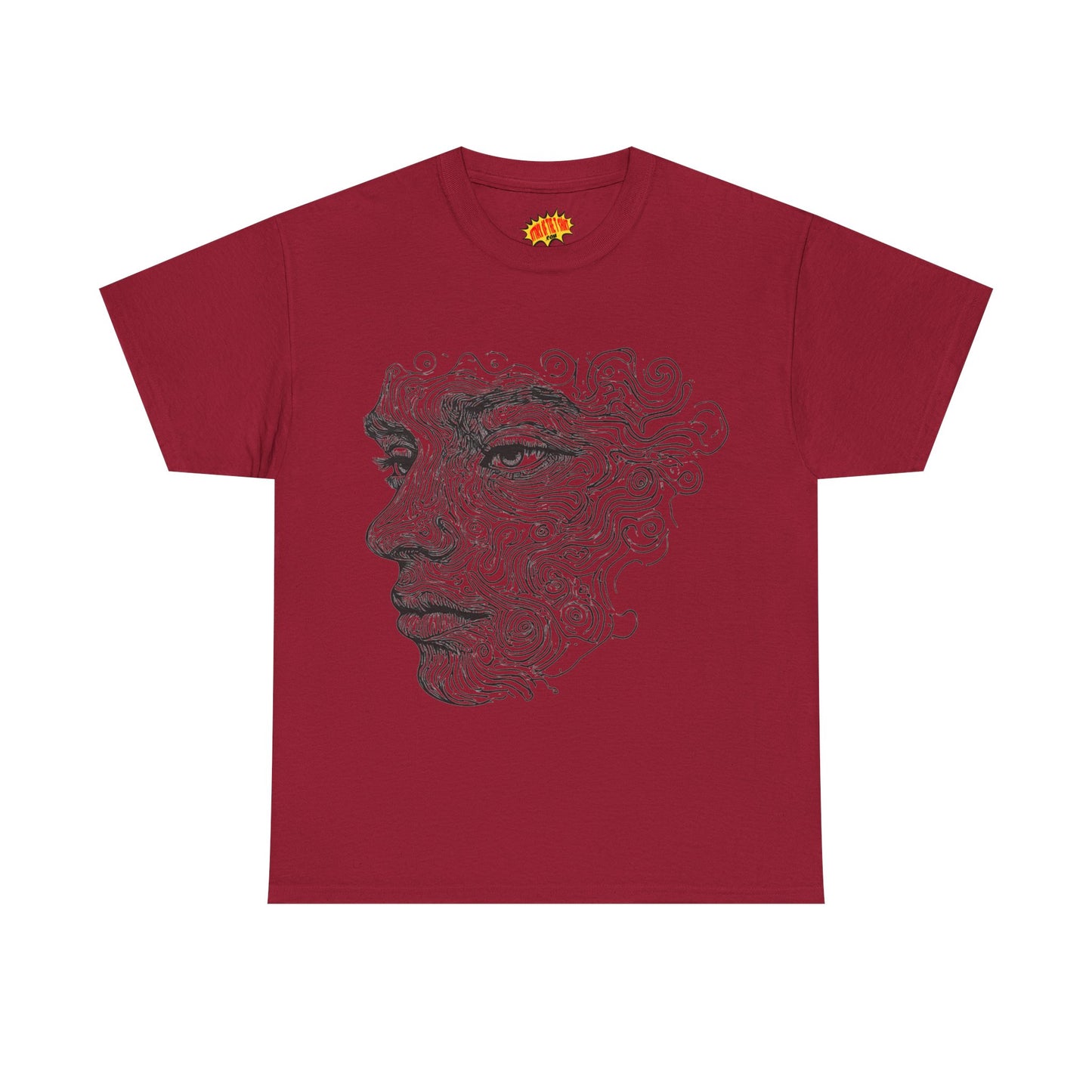 Human Face Silhouette Line Drawing Graphic Art Tee Shirt *Multiple Colors*