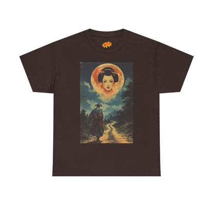 Samurai w/Blood Moon Woman T-Shirt