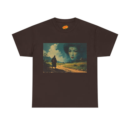 Walking Samurai w/Sky Geisha Woman T-Shirt