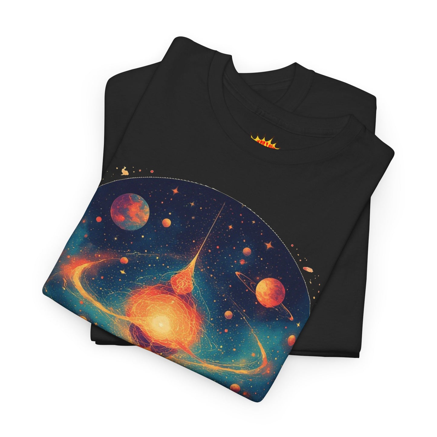 Round Galaxy w/Planets Graphic Tee Shirt *Multiple Colors*