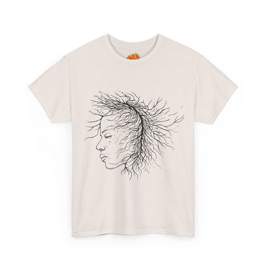Capillary Face Line Drawing Graphic Art Tee Shirt *Multiple Colors*