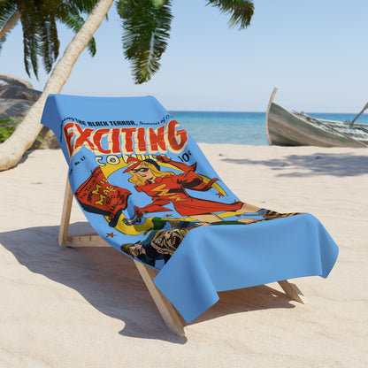 Miss Masque Beach Towel Blue