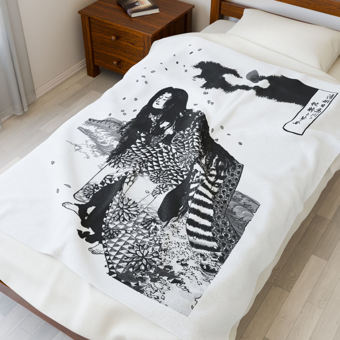 Kiyohime Changing Into a Serpent Plush Blanket