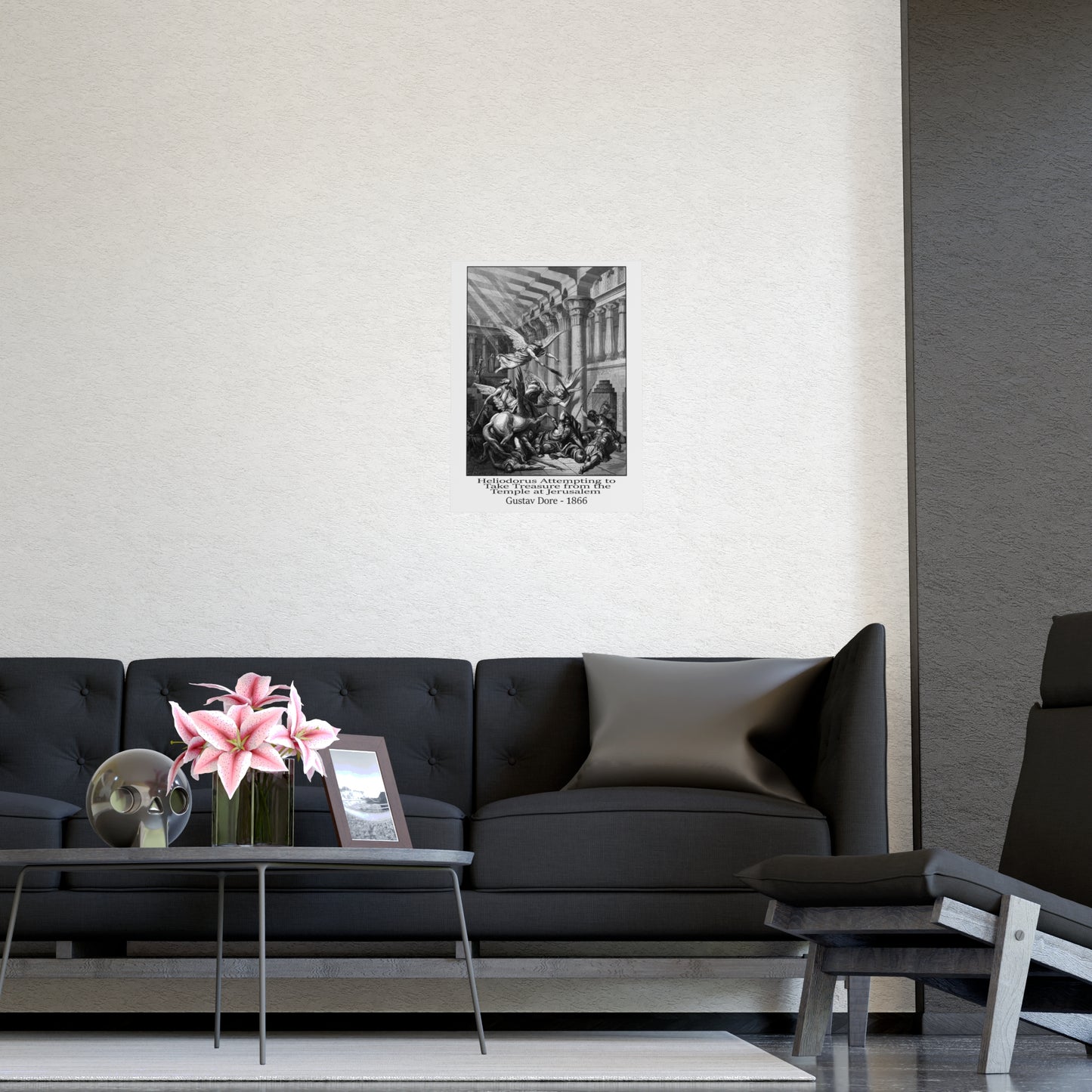 Heliodorus Warrior Angel Print - Gustav Dore, 1866