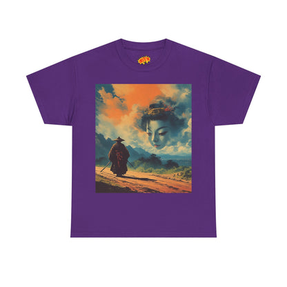 Travelling Samurai w/Cloud Geisha Woman T-Shirt