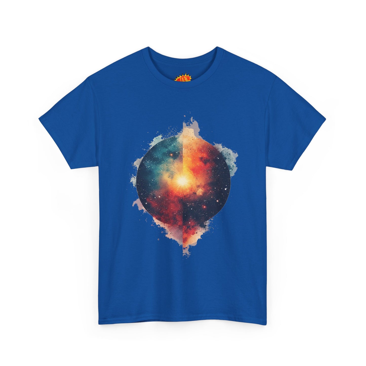 Round Galaxy w/Nebula Graphic Art Tee Shirt *Multiple Colors*