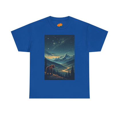 Mountain Bear Aurora Scene T-Shirt