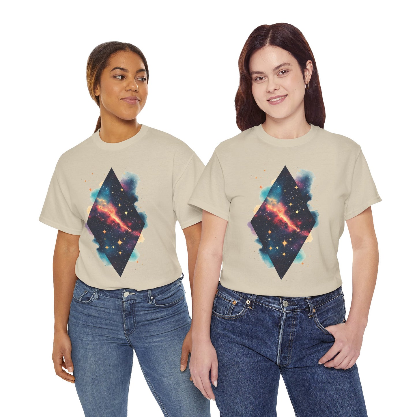 Diamond Galaxy Nebula Art Graphic Tee Shirt *Multiple Colors*