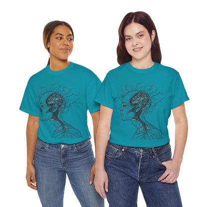 Anatomy Line Drawing Face Graphic Art Tee Shirt