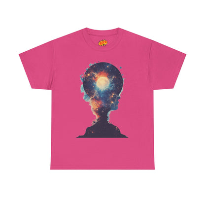Abstract Galaxy Nebula Art w/Face Graphic Tee Shirt
